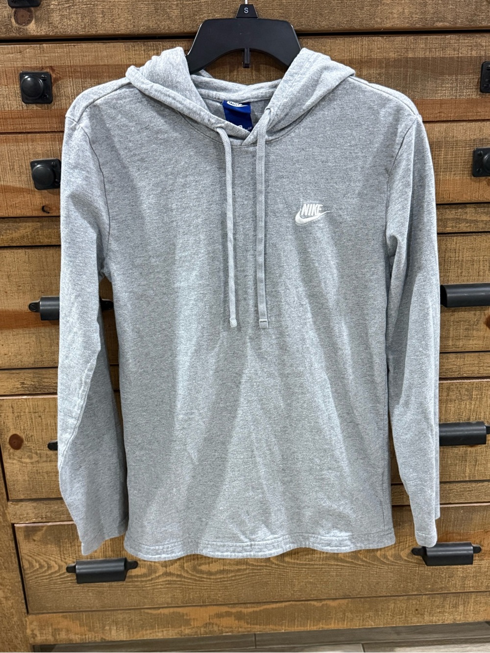 Nike Gray Pullover Hoodie with White Swoosh